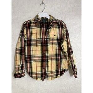 Vintage LAUREN RALPH LAUREN Women Multicolor Plaid Button Long Sleeve Top Petite